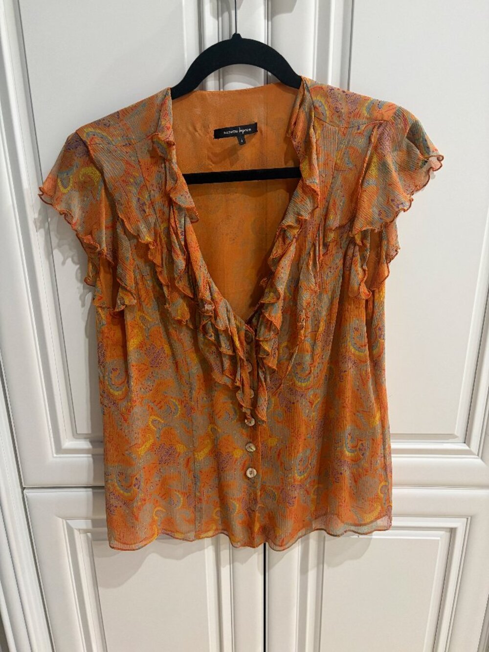 Nanette Lepore Ruffled & Sleeveless Tank Blouse